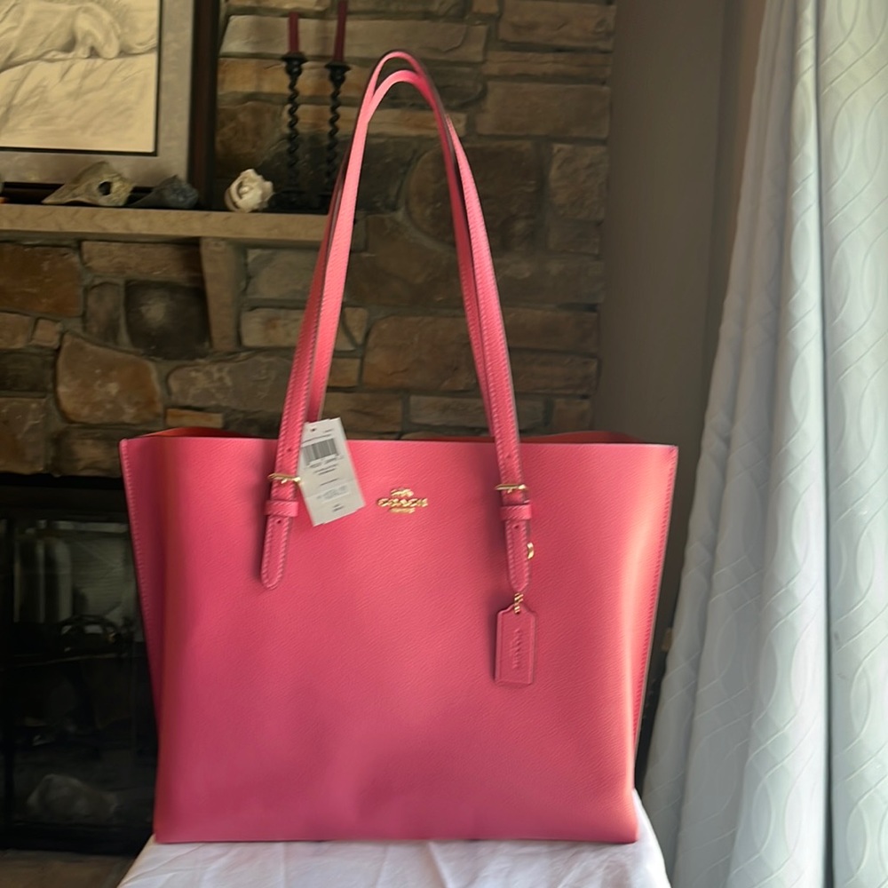 NEW COACH MOLLIE TOTE (IM/CONFETTI PINK/MANGO) 1671